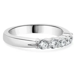 14 Karat White Gold Diamond Band