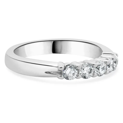 14 Karat White Gold Diamond Band
