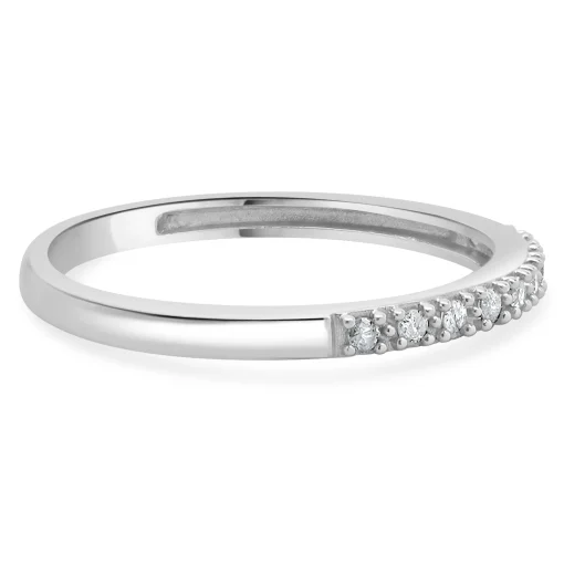 10 Karat White Gold Diamond Band