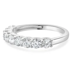 18 Karat White Gold Diamond Band