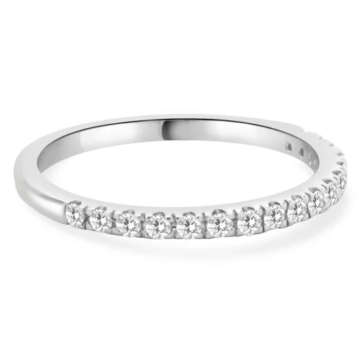 14 Karat White Gold Diamond Band