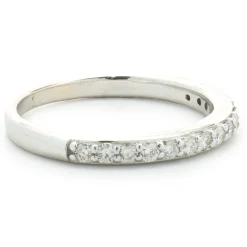 14 Karat White Gold Diamond Band