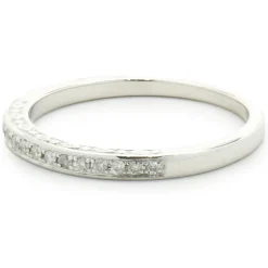 10 Karat White Gold Diamond Band