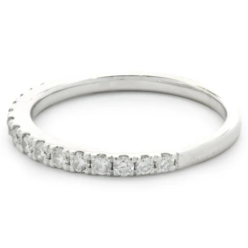14 Karat White Gold Diamond Band