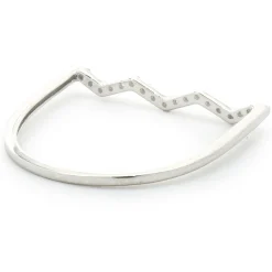 18 Karat White Gold Diamond ZigZag Ring