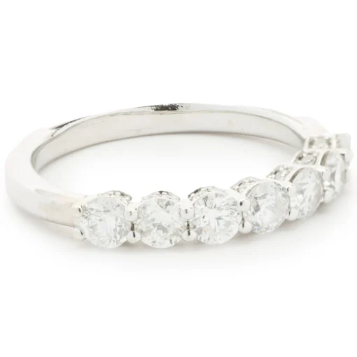 14 Karat White Gold Diamond Band