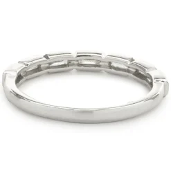 14 Karat White Gold East-West Diamond Baguette Band