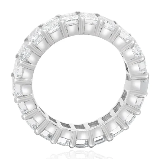 14 Karat White Gold Emerald Cut Diamond Eternity Ring