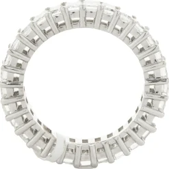 14 Karat White Gold Emerald Cut Diamond Eternity Band