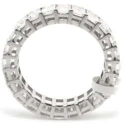 18 Karat White Gold Emerald Cut Diamond Eternity Band
