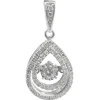 10 Karat White Gold Floating Diamond Pendant