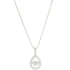 14 Karat White Gold Floating Diamond Necklace