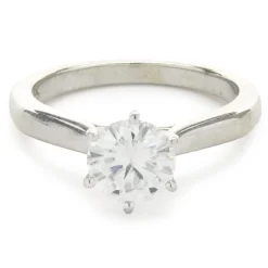 14 Karat White Gold Forever One Moissonite Ring