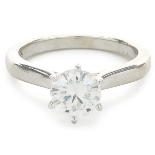14 Karat White Gold Forever One Moissonite Ring