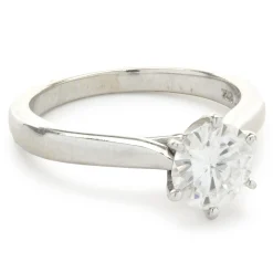14 Karat White Gold Forever One Moissonite Ring
