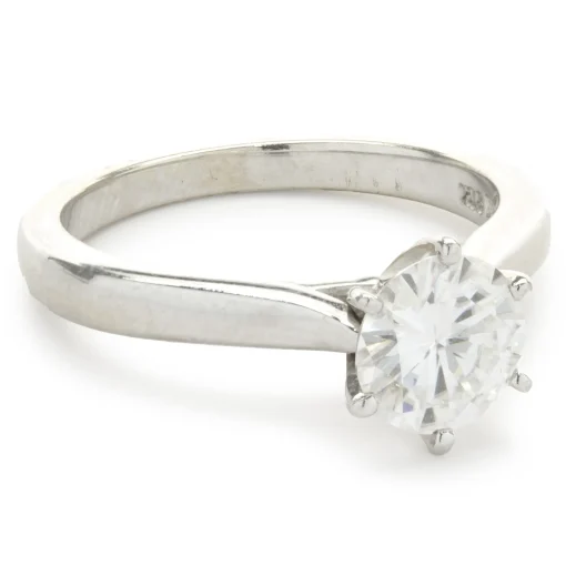 14 Karat White Gold Forever One Moissonite Ring