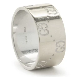 18 Karat White Gold GG Band