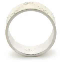 18 Karat White Gold GG Band