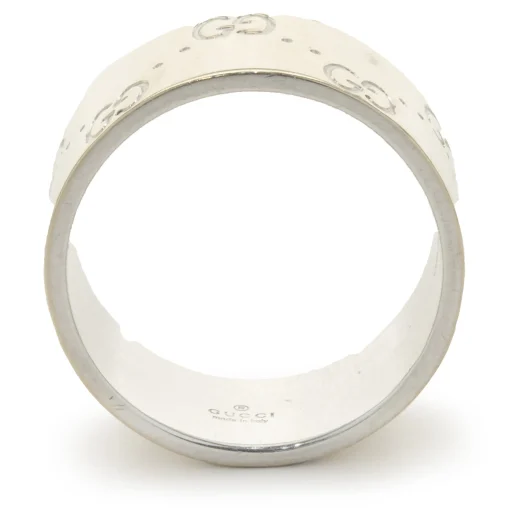 18 Karat White Gold GG Band