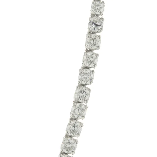 14 Karat White Gold Graduated Diamond Tennis Necklace