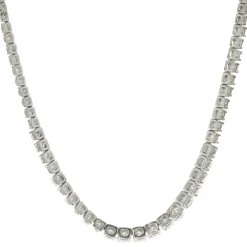 14 Karat White Gold Graduated Diamond Tennis Necklace