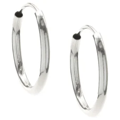 14 Karat White Gold Huggie Hoop Earrings
