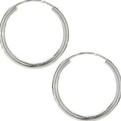 14 Karat White Gold Huggie Hoop Earrings