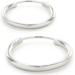14 Karat White Gold Huggie Hoop Earrings