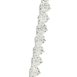 14 Karat White Gold Illusion Set Diamond Inline Tennis Necklace