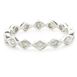 14 Karat White Gold Kite Shape Diamond Eternity Band