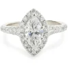 14 Karat White Gold Marquise Cut Diamond Engagement Ring