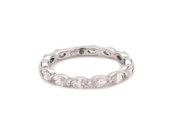 14 Karat White Gold Marquise Diamond Band
