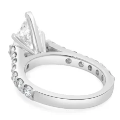 14 Karat White Gold Marquise Cut Diamond Engagement Ring