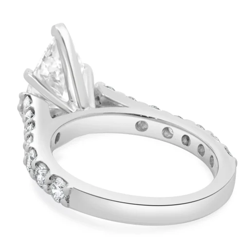 14 Karat White Gold Marquise Cut Diamond Engagement Ring