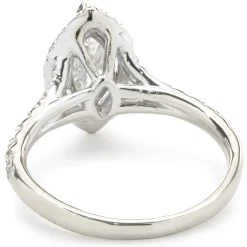 14 Karat White Gold Marquise Cut Diamond Engagement Ring