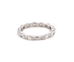 14 Karat White Gold Marquise Diamond Band