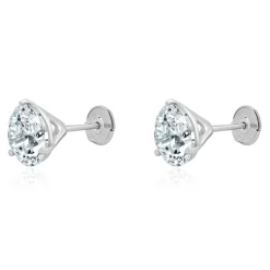 14 Karat White gold Martini Stud Earrings
