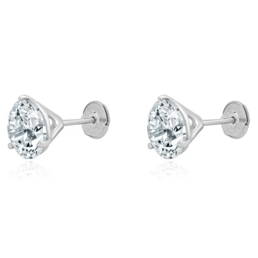 14 Karat White gold Martini Stud Earrings