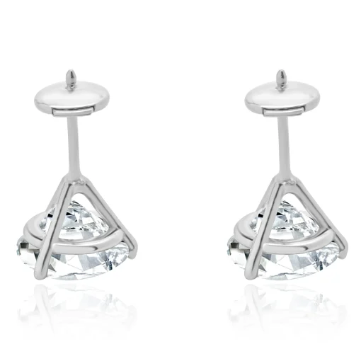 14 Karat White gold Martini Stud Earrings