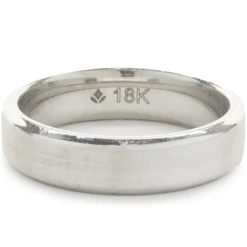 18 Karat White Gold 4MM Band