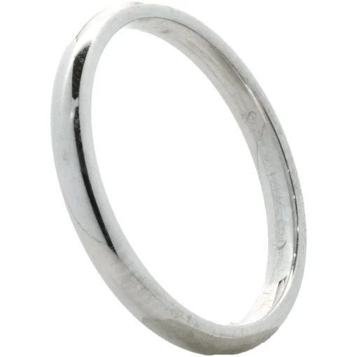 14 Karat White Gold 2.2MM Band