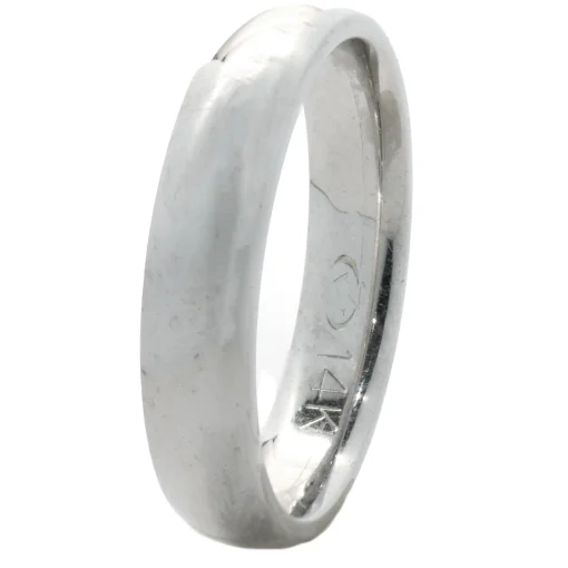 14 Karat White Gold 4MM Band