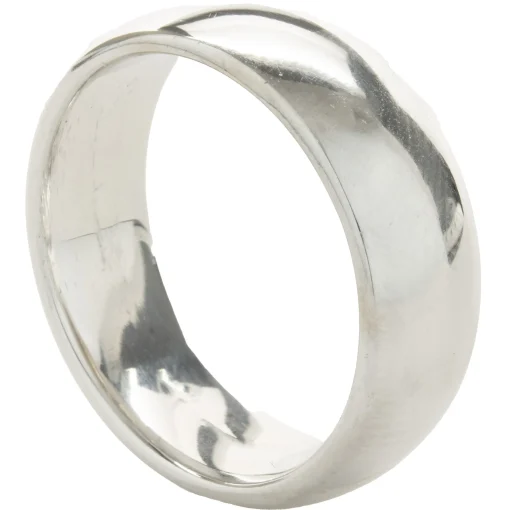 14 Karat White Gold 6.5MM Band