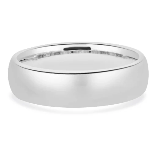 14 Karat White Gold 6MM Comfort Fit Band