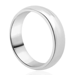 14 Karat White Gold 6MM Comfort Fit Band