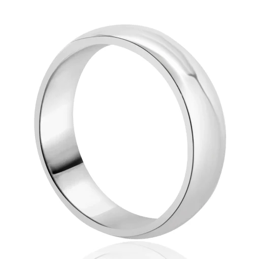 14 Karat White Gold 6MM Comfort Fit Band