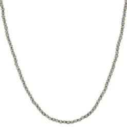 14 Karat White Gold 3MM Diamond Cut Ball Chain