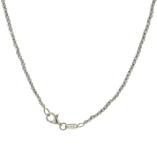 14 Karat White Gold 3MM Diamond Cut Ball Chain