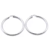 14 Karat White Gold 45MM Hoop Earrings