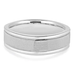 14 Karat White Gold 7MM Square Band